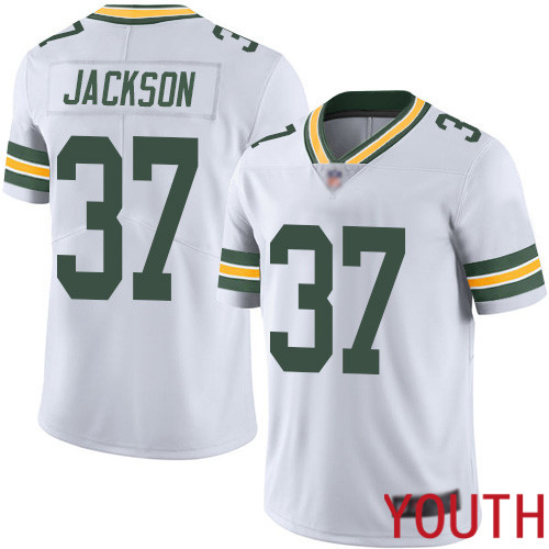 Green Bay Packers Limited White Youth #37 Jackson Josh Road Jersey Nike NFL Vapor Untouchable